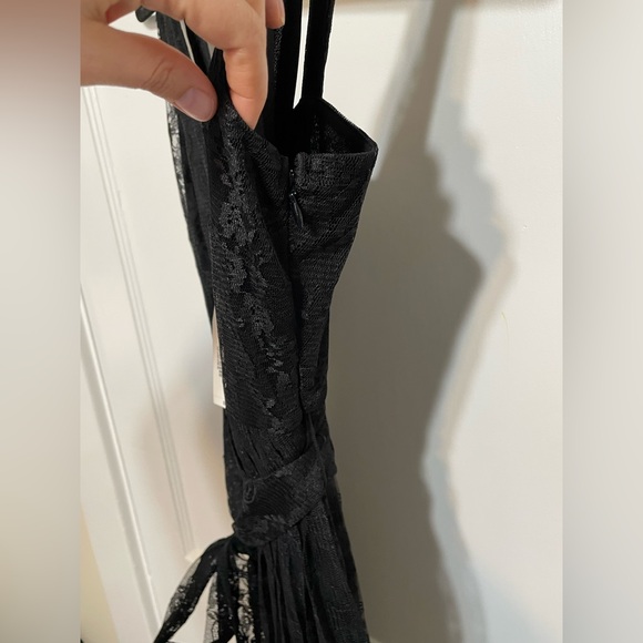 🌟 Worthington Black Lace & Gold Ombré Pleated Dress – Size 8 🌟 - Picture 4 of 9